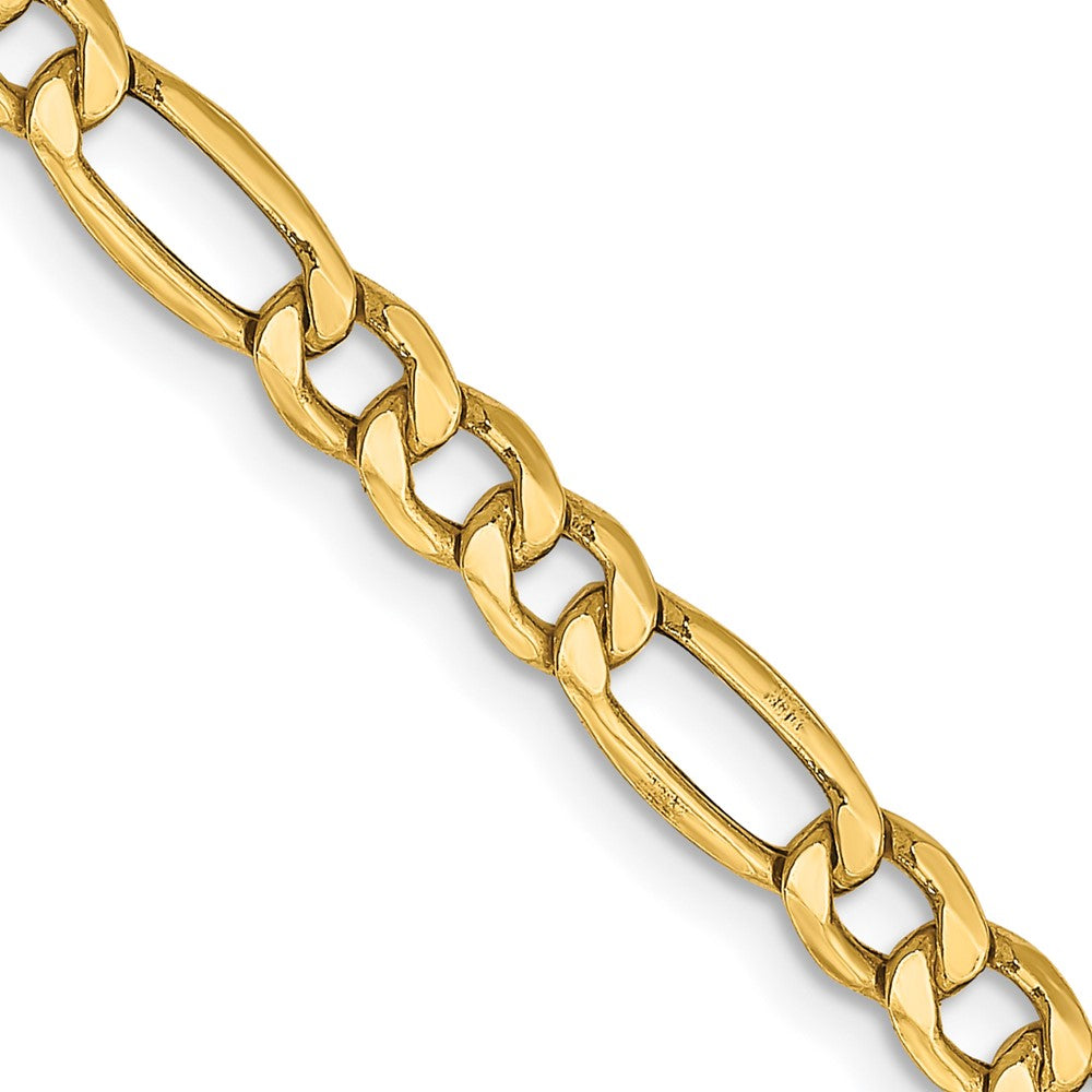 14K Semi-Solid Figaro with Lobster Clasp Chain