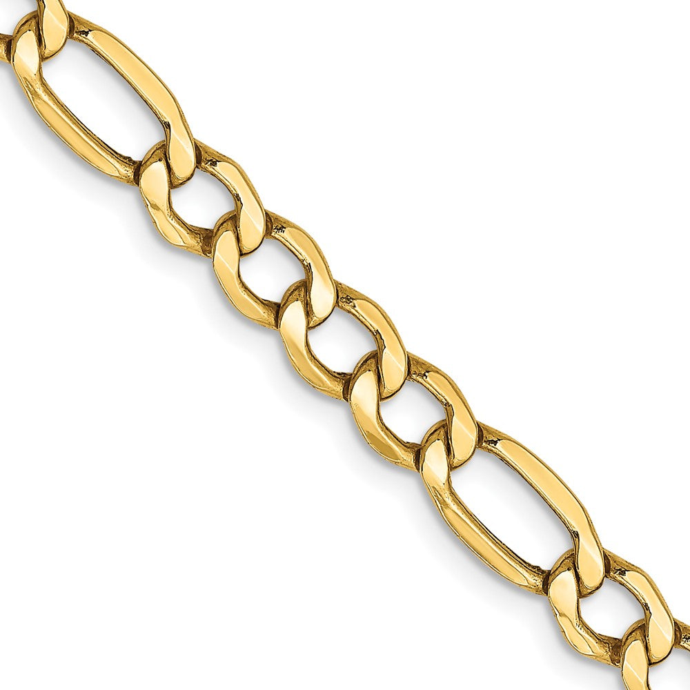 14K Semi-Solid Figaro with Lobster Clasp Chain