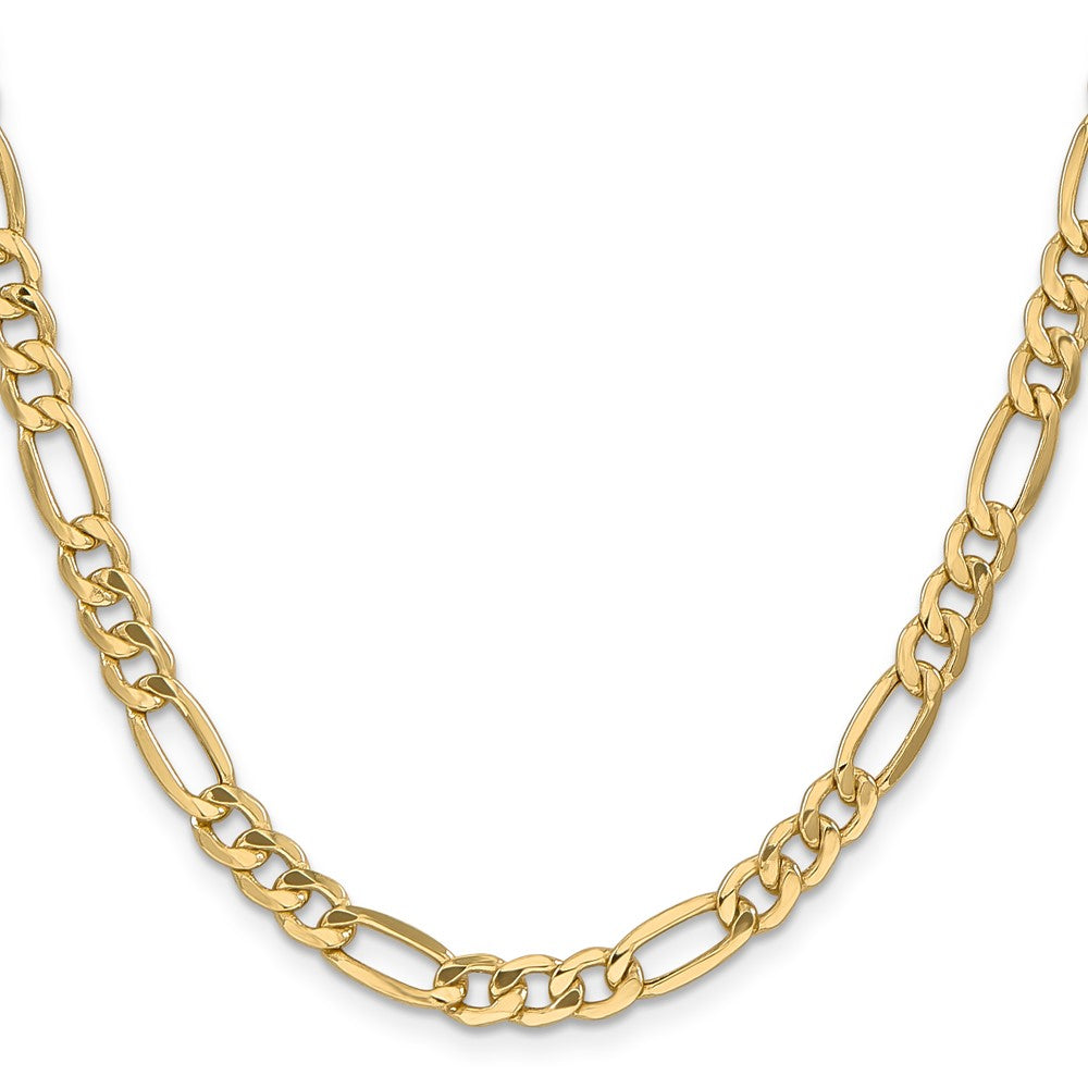 14K Semi-Solid Figaro with Lobster Clasp Chain