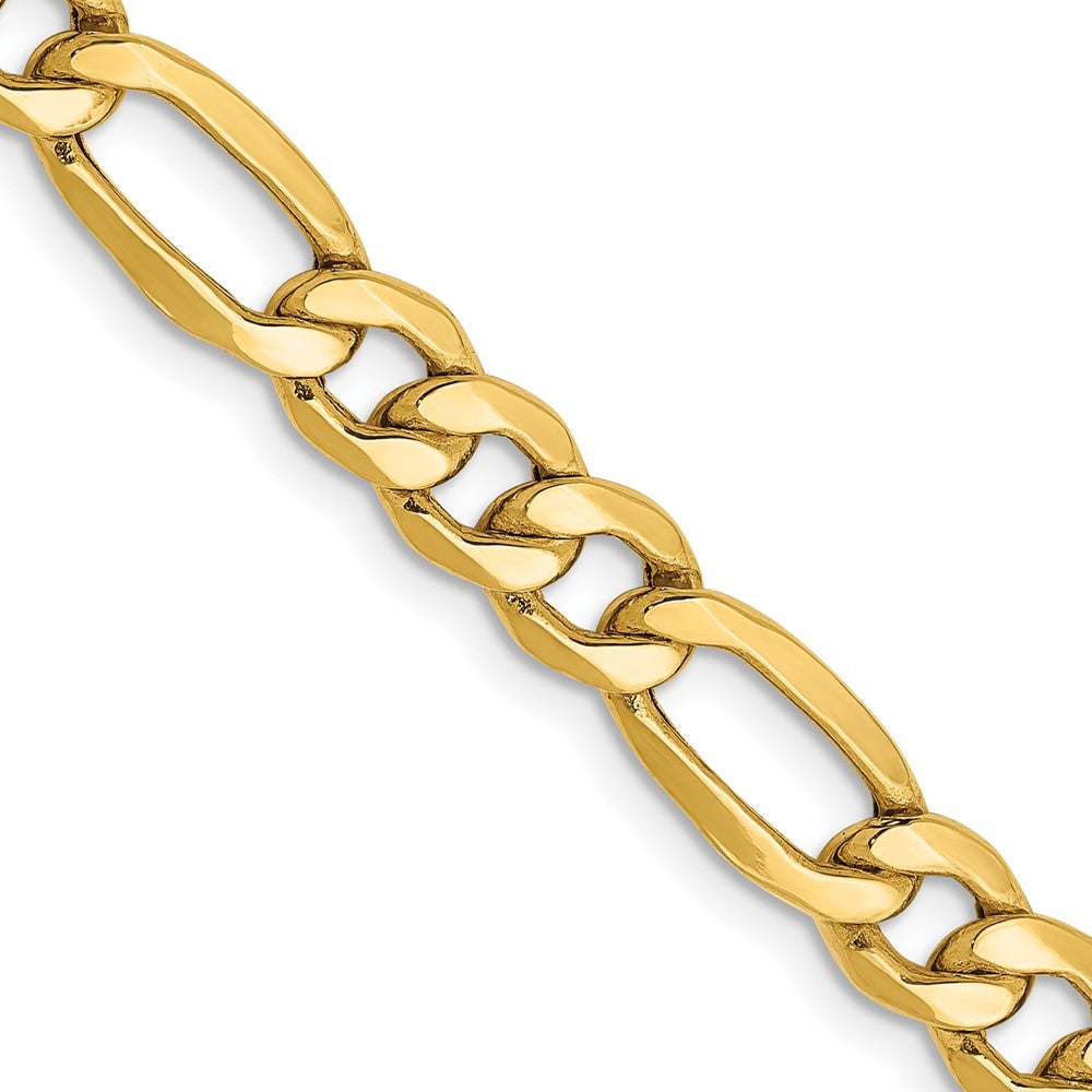 14K Semi-Solid Figaro with Lobster Clasp Chain