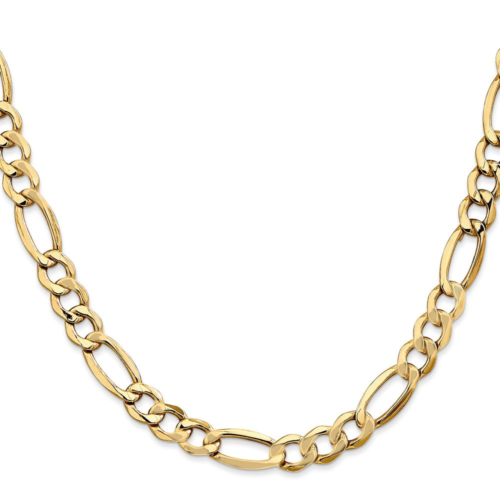 14K Semi-Solid Figaro with Lobster Clasp Chain