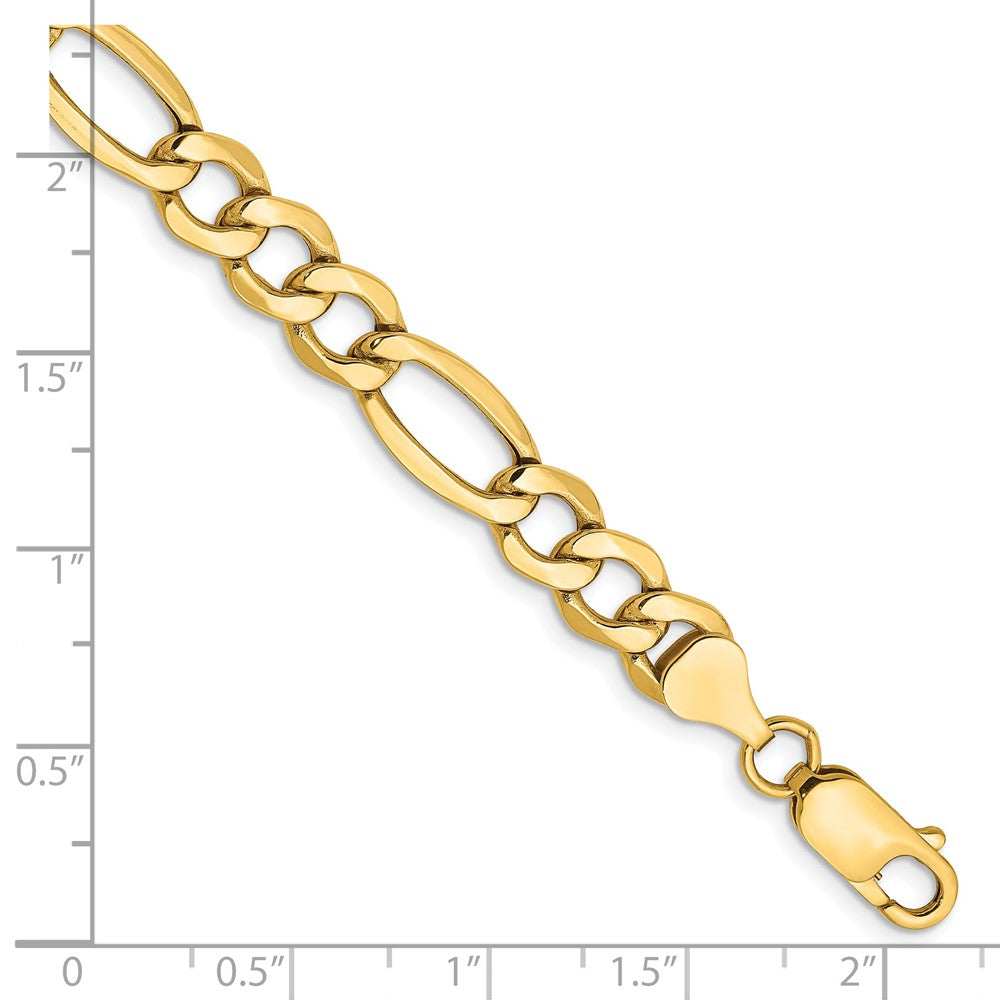 14K Semi-Solid Figaro with Lobster Clasp Bracelet