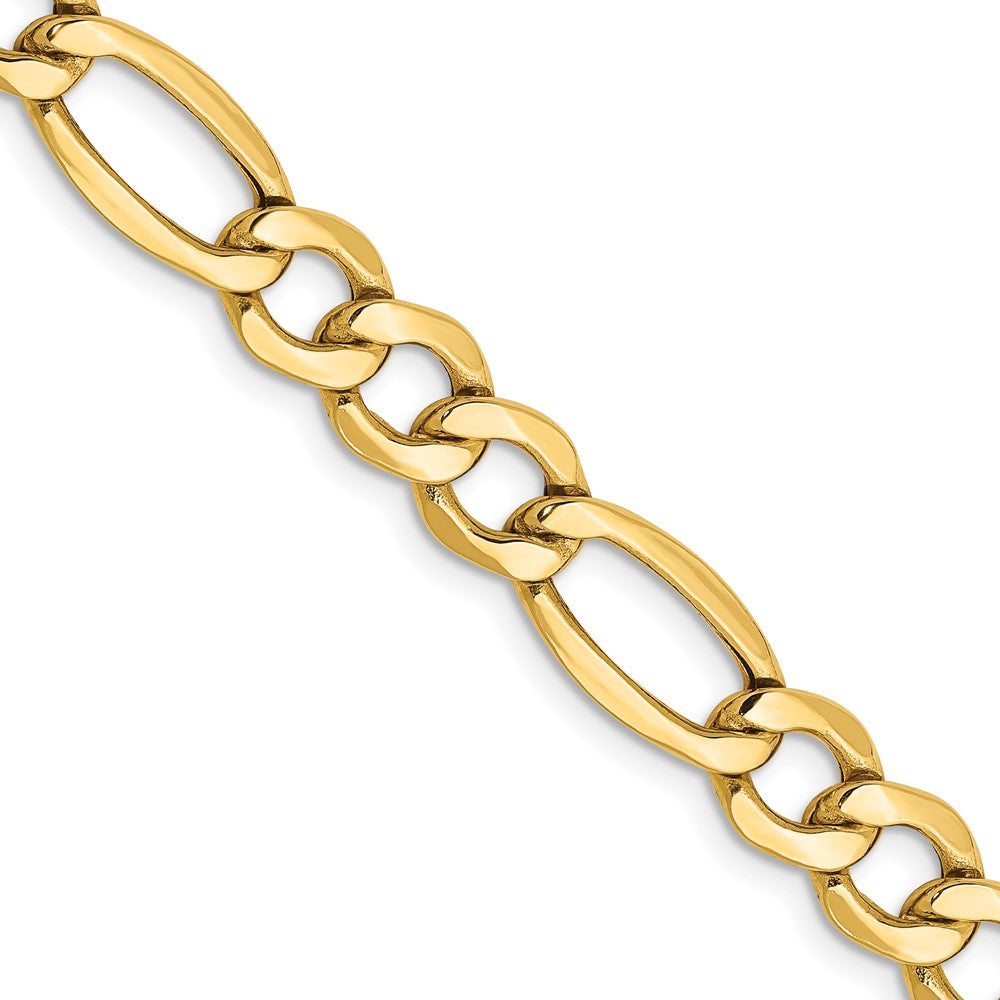 14K Semi-Solid Figaro with Lobster Clasp Chain