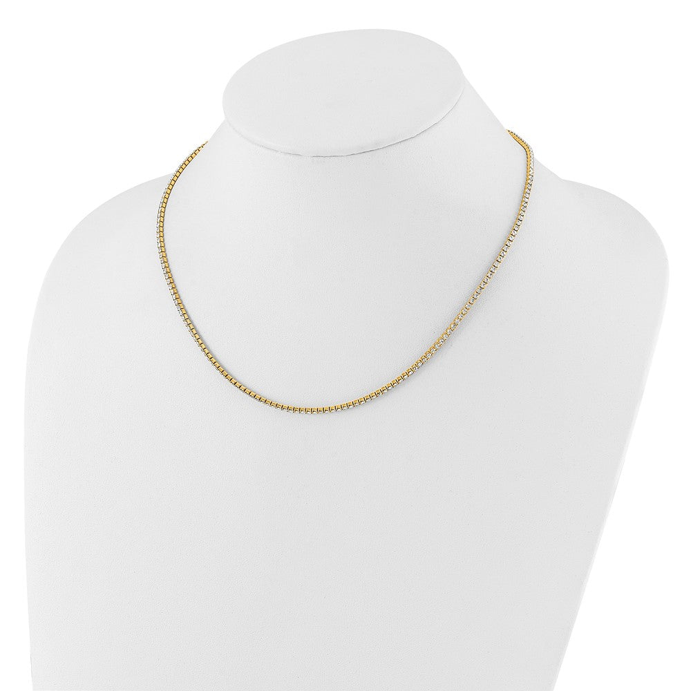 Flash Gold-tone Polished Crystal Necklace