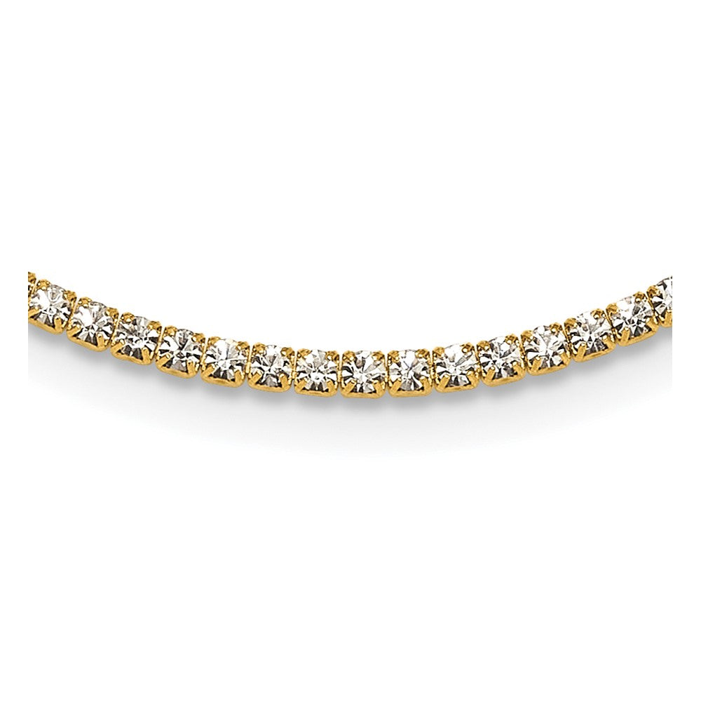 Flash Gold-tone Polished Crystal Necklace