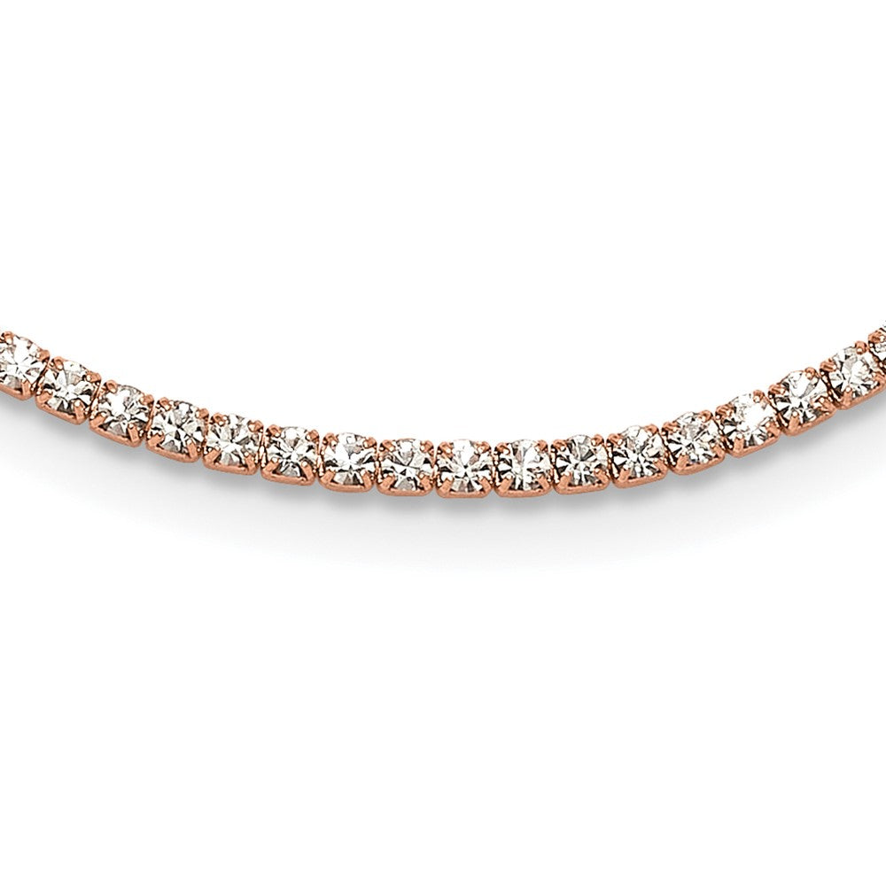 Flash Rose-Tone Polished Crystal Necklace