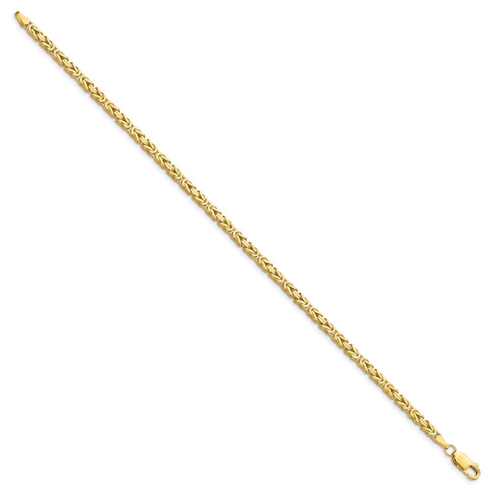 14K 8 inch 2.5mm Byzantine with Lobster Clasp Bracelet