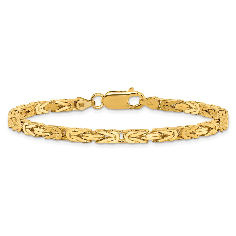 14K 7 inch 3.25mm Byzantine with Lobster Clasp Bracelet