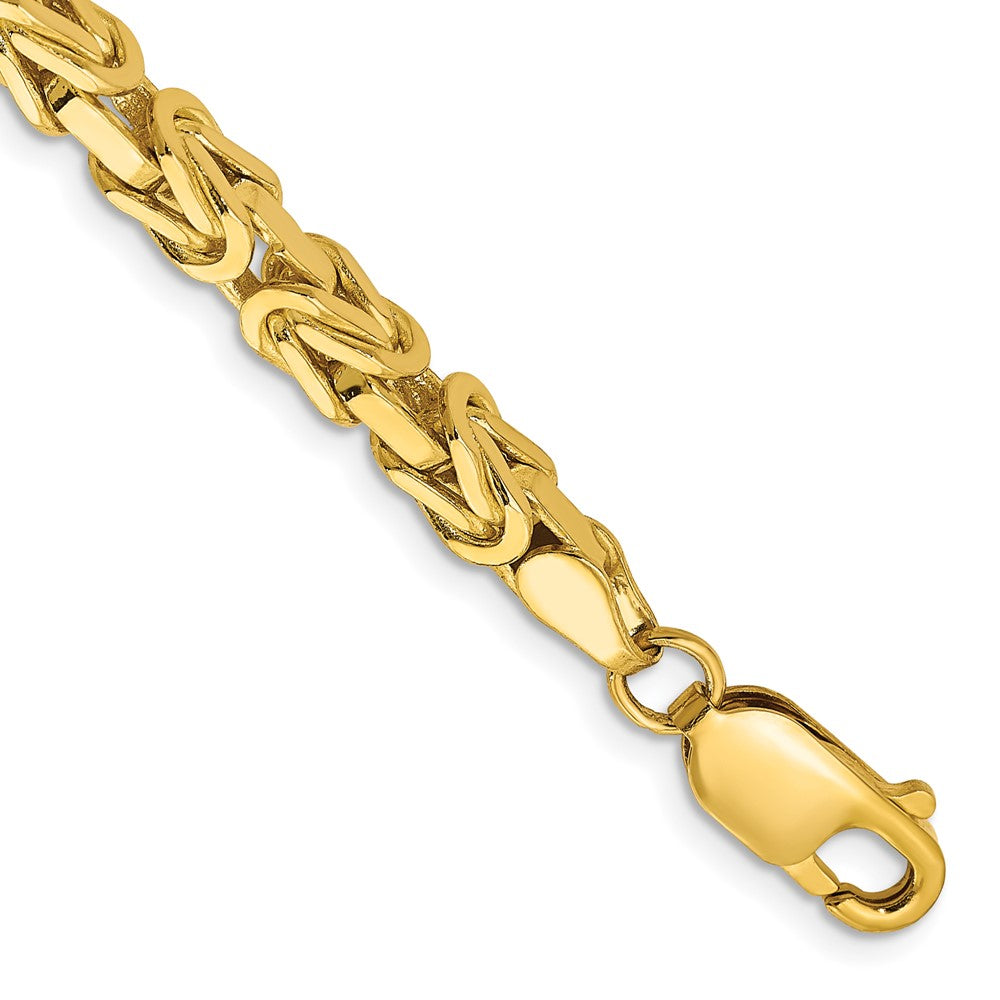 14K 8 inch 4mm Byzantine with Lobster Clasp Bracelet