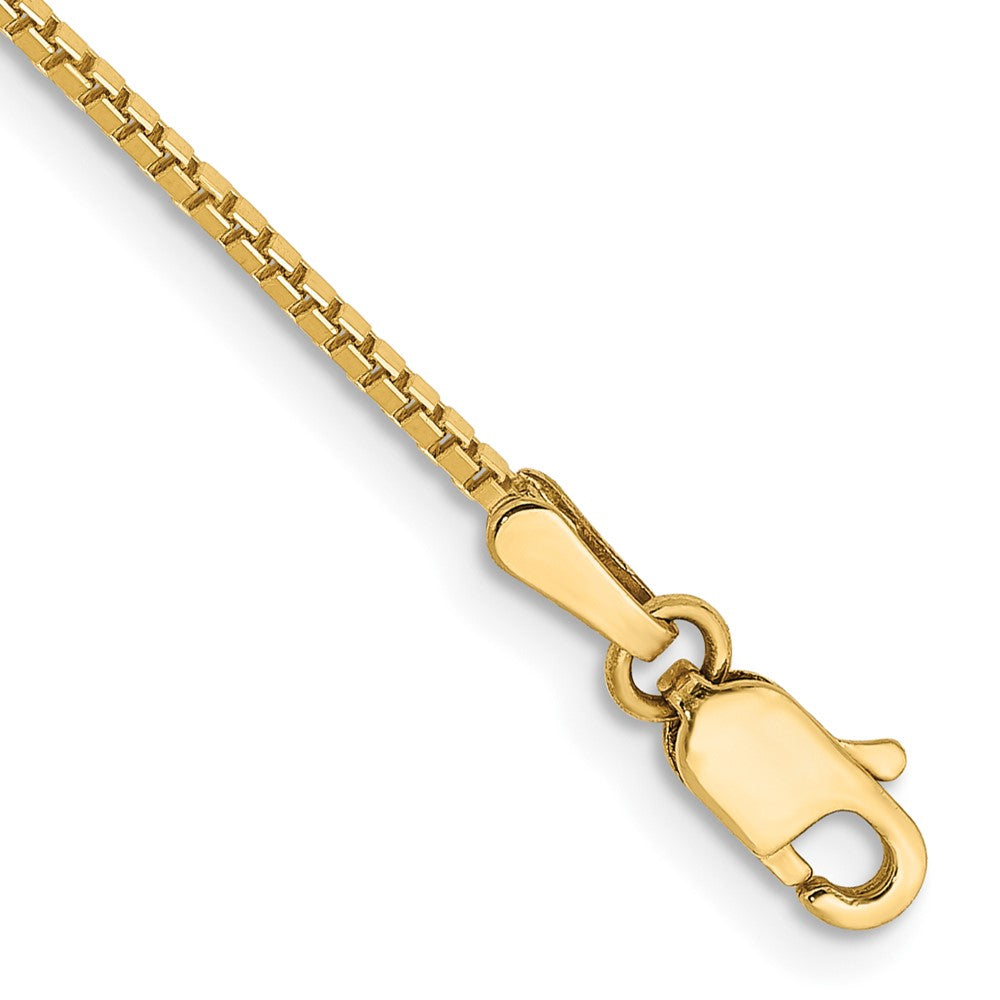 14K 8 inch 1.1mm Box with Lobster Clasp Bracelet