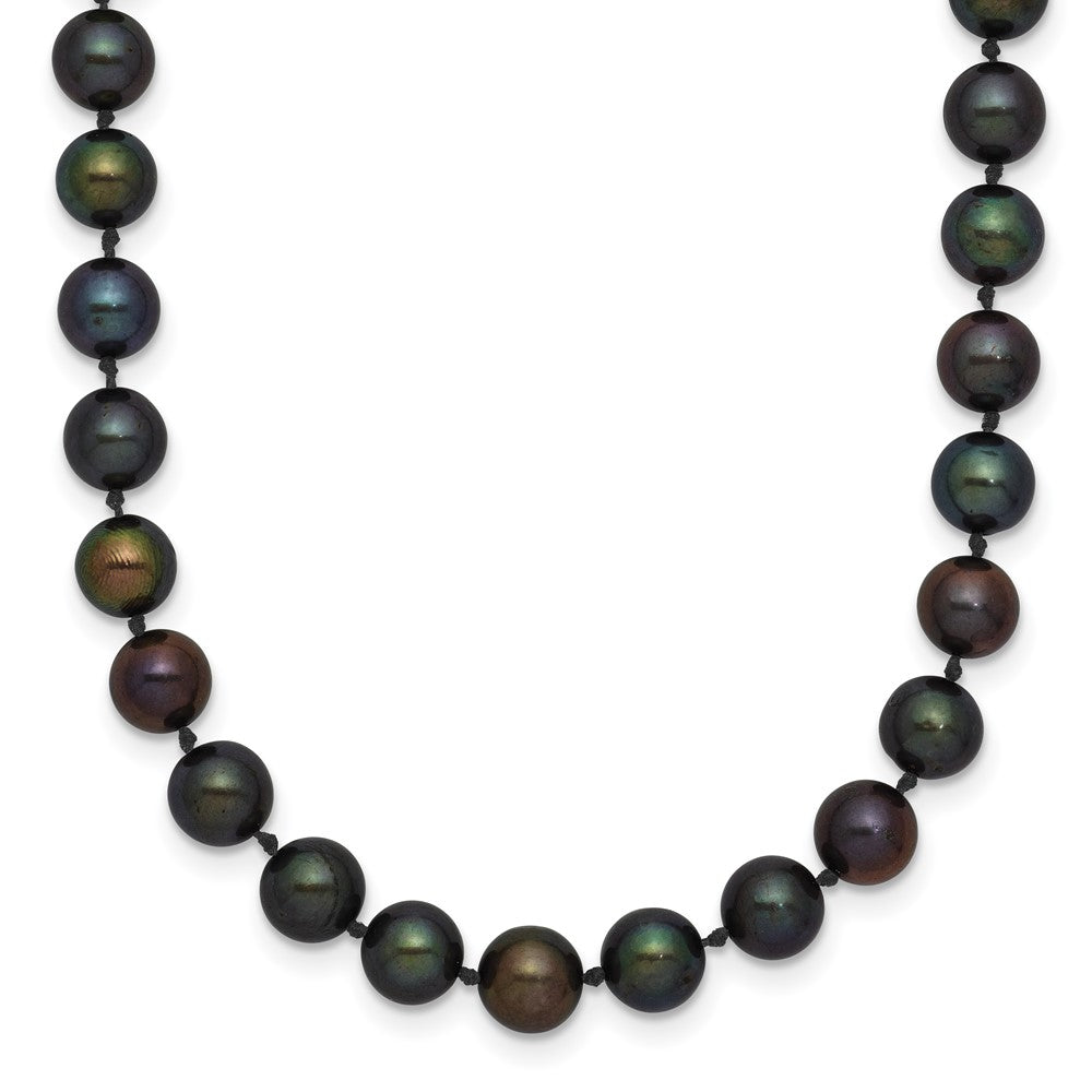 14k 5- Black Near Round Freshwater Cultured Pearl Necklace