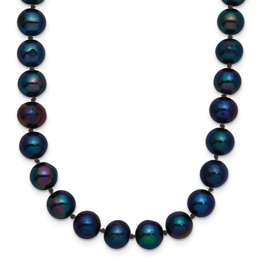 14k 6- Black Near Round Freshwater Cultured Pearl Necklace