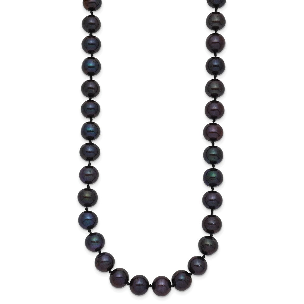 14k 7- Black Near Round Freshwater Cultured Pearl Necklace