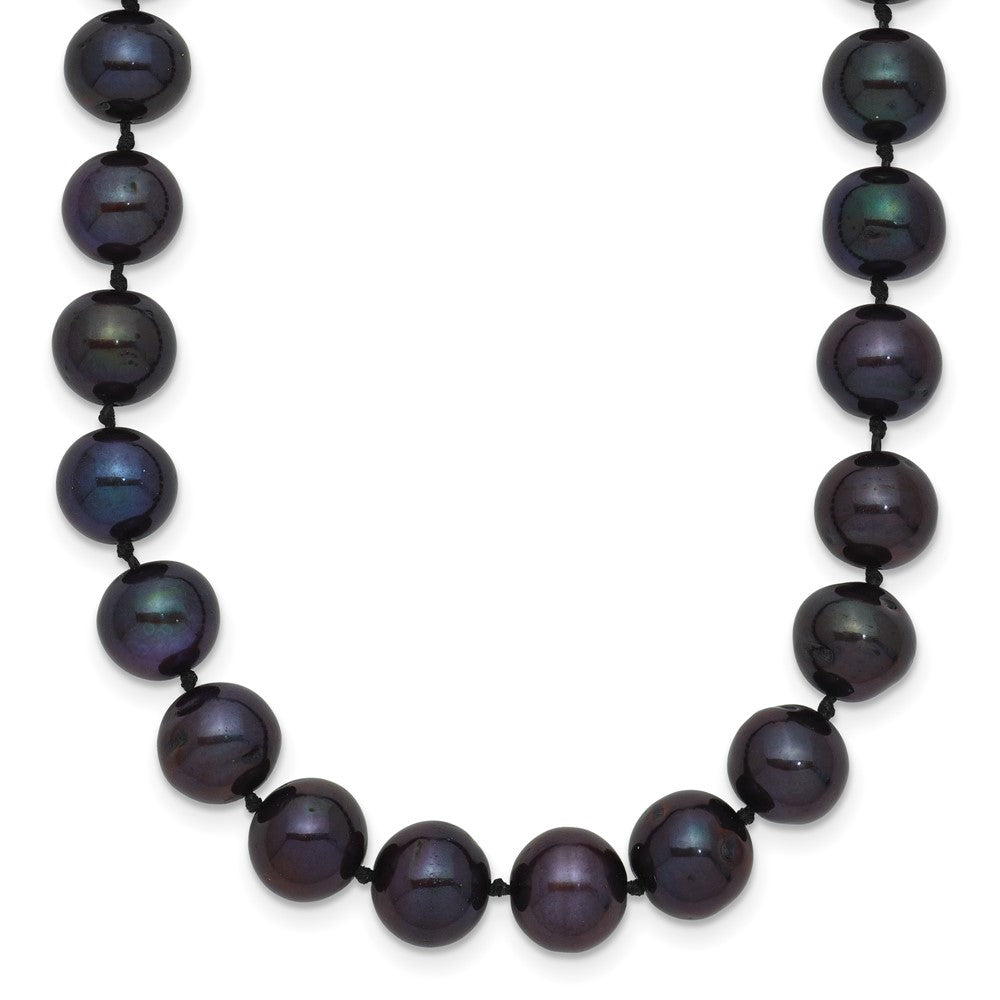 14k 7- Black Near Round Freshwater Cultured Pearl Necklace