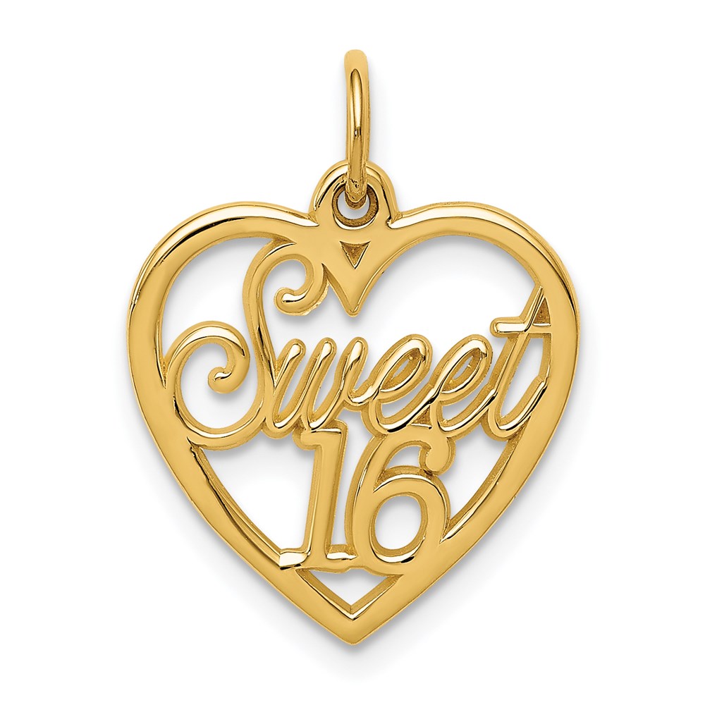 14k SWEET 16 Charm