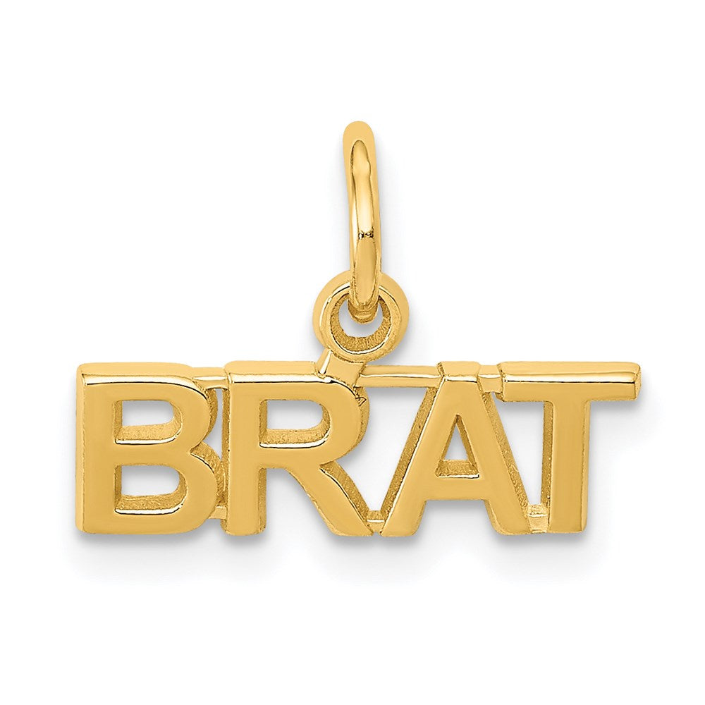 14K Polished BRAT Charm