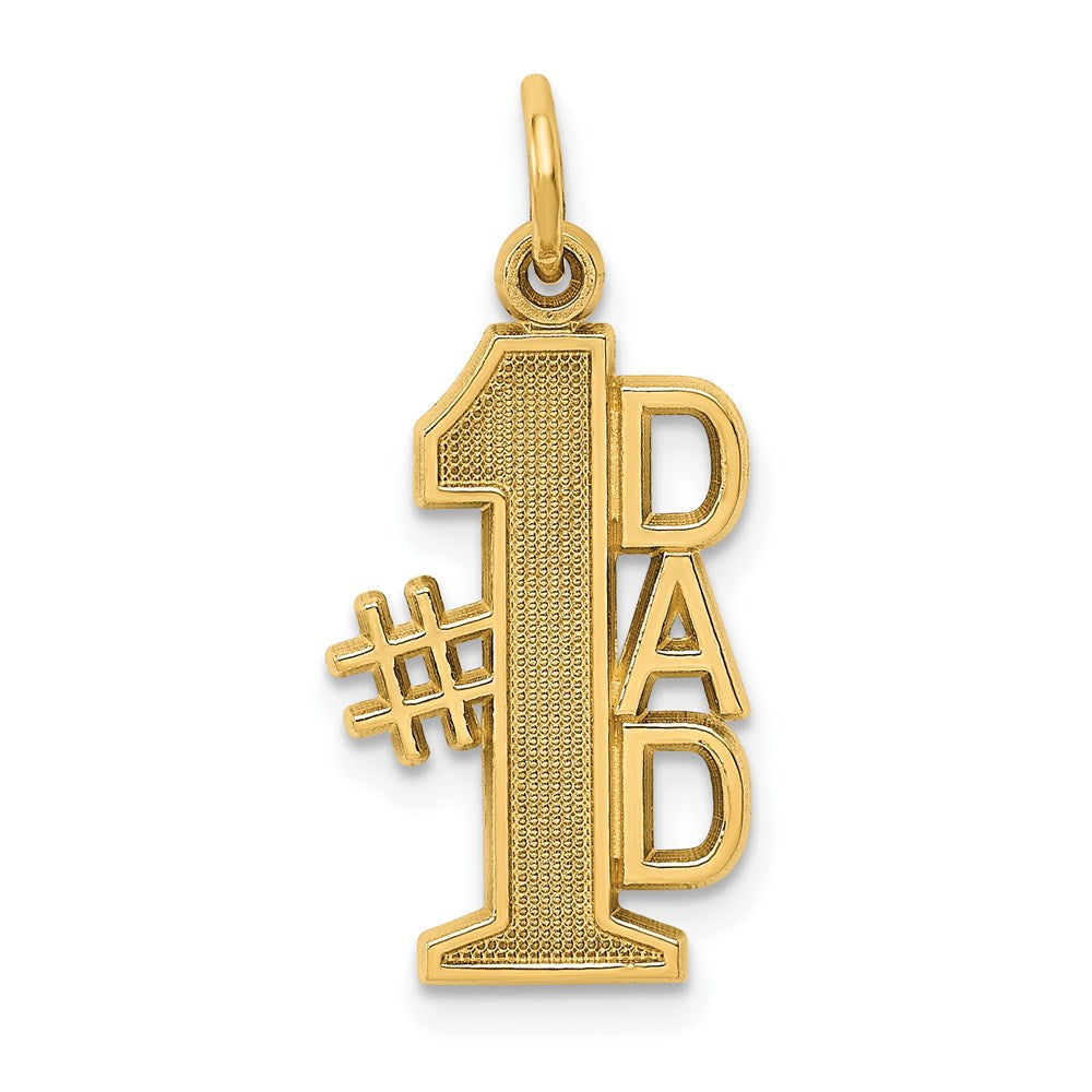 14K #1 DAD Charm