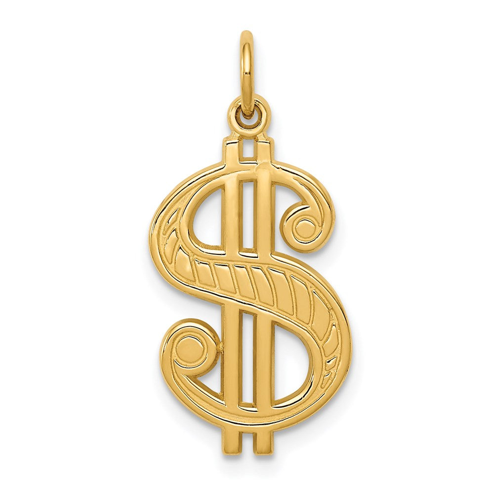 14k Dollar Sign Charm