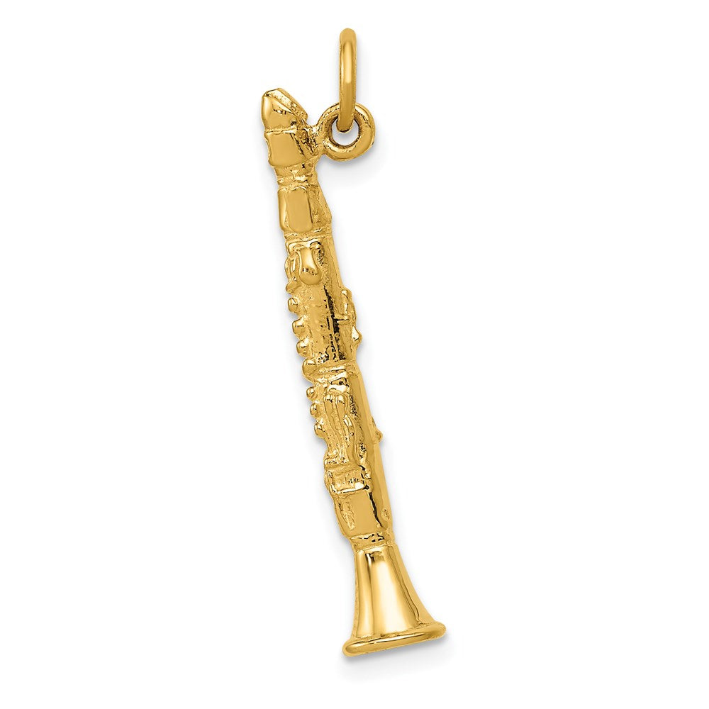 14k 3-D Clarinet Charm