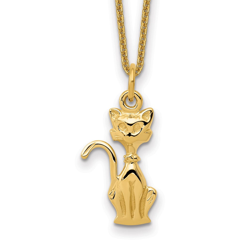 14k Tom Cat Charm w/ 18in chain