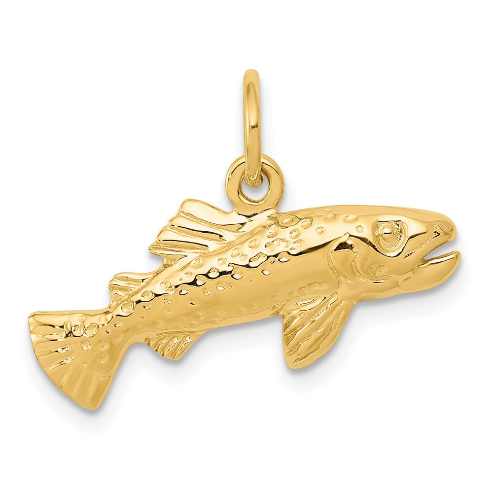 14k Grouper Fish Charm