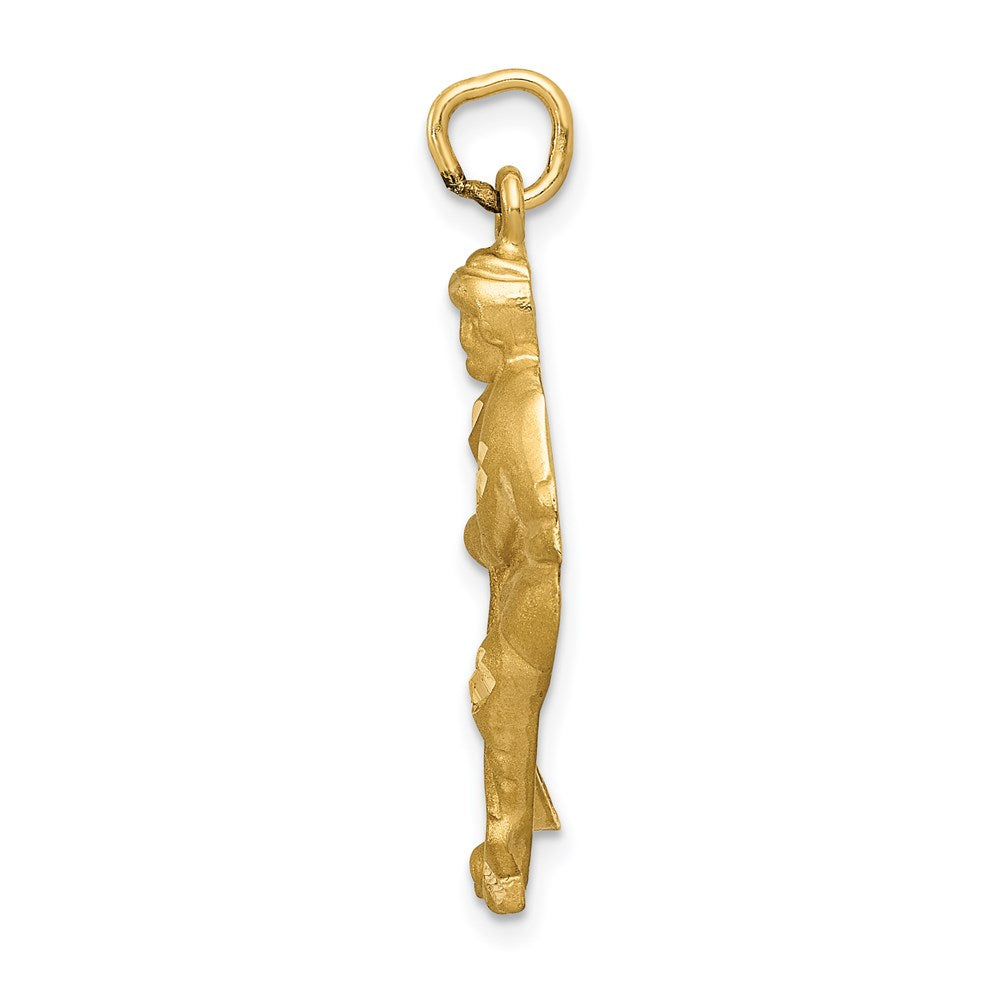 14k Hockey Player Charm