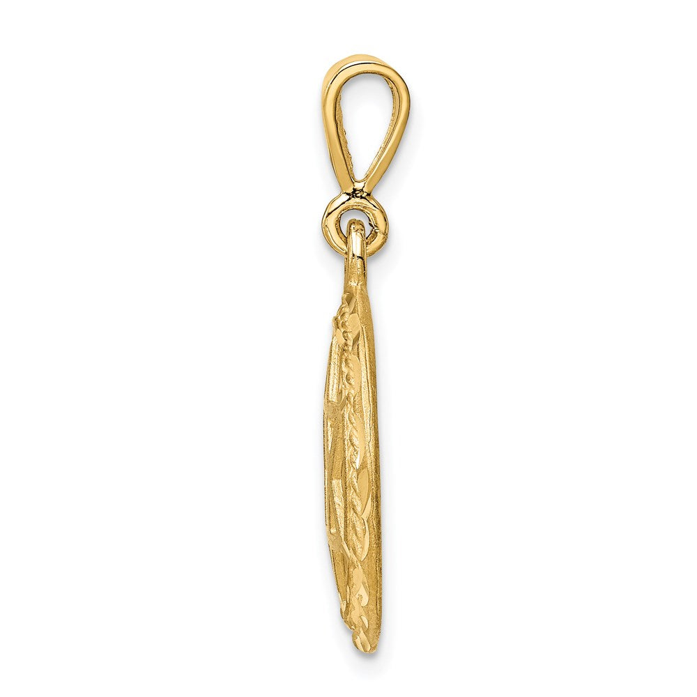 14k Star Of David Round Charm