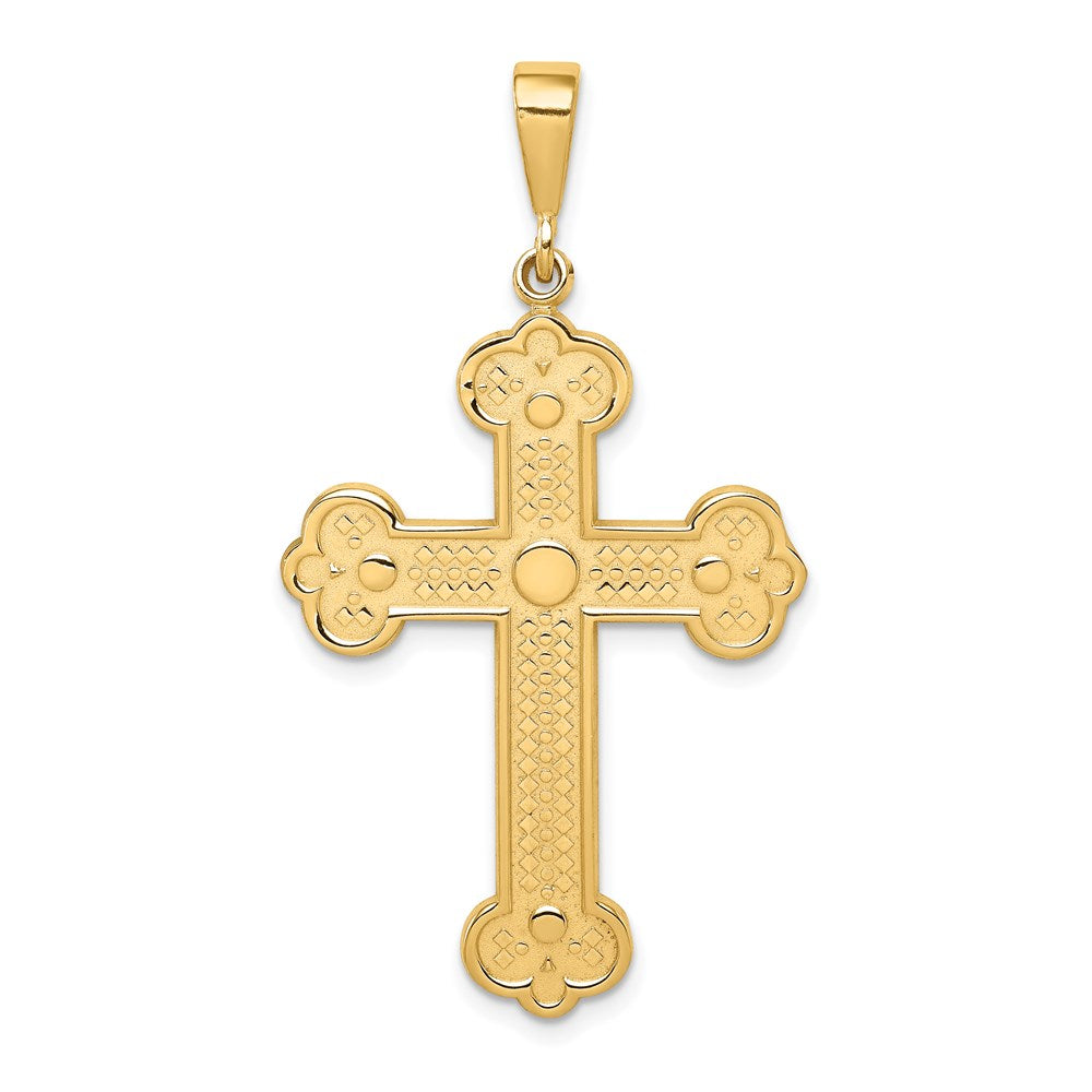 14k Budded Cross Pendant