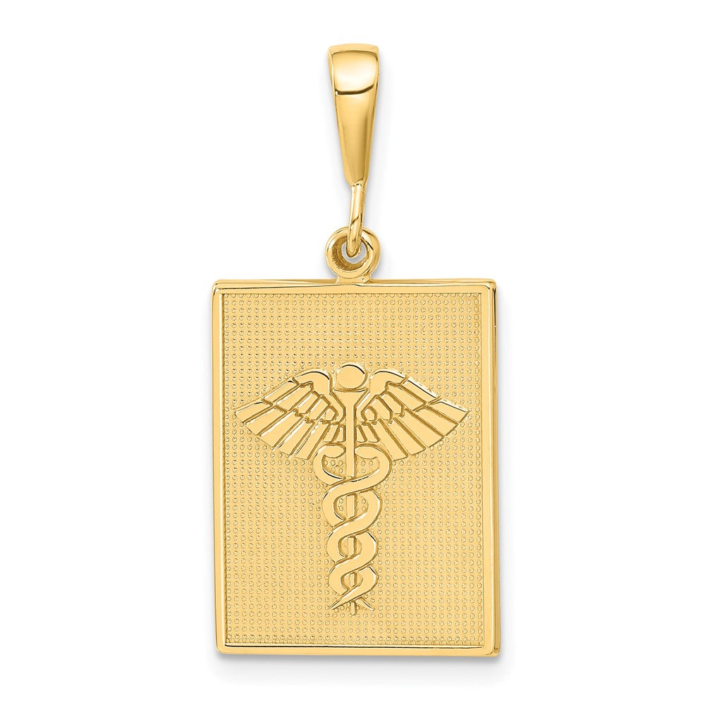 14k Caduceus Pendant