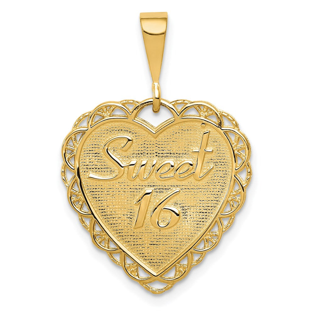 14k Reversible SWEET 16 Charm