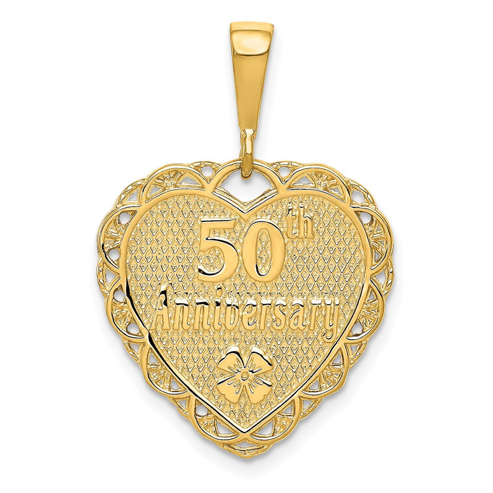 14k Reversible 50th ANNIVERSARY Charm