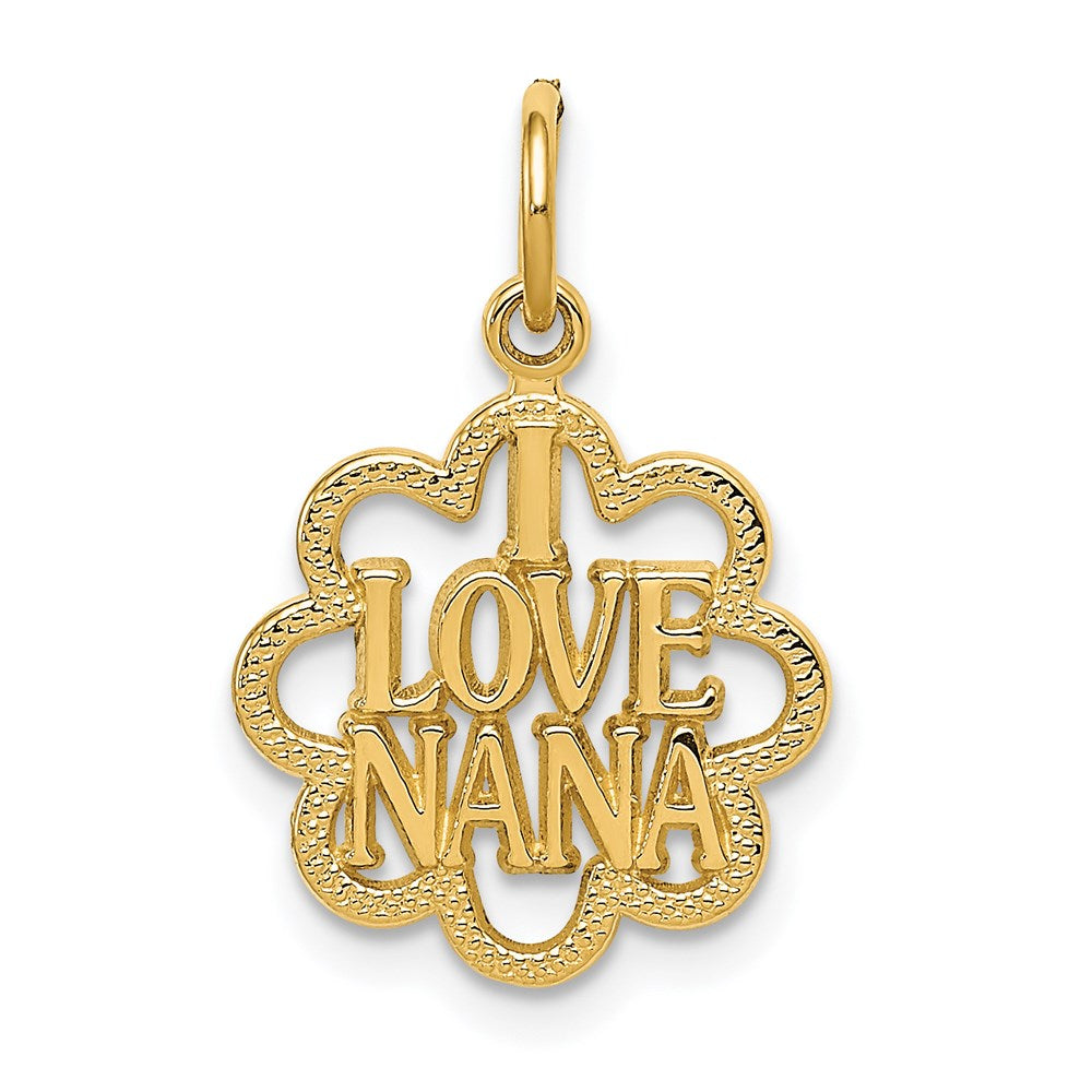 14k I LOVE NANA Charm