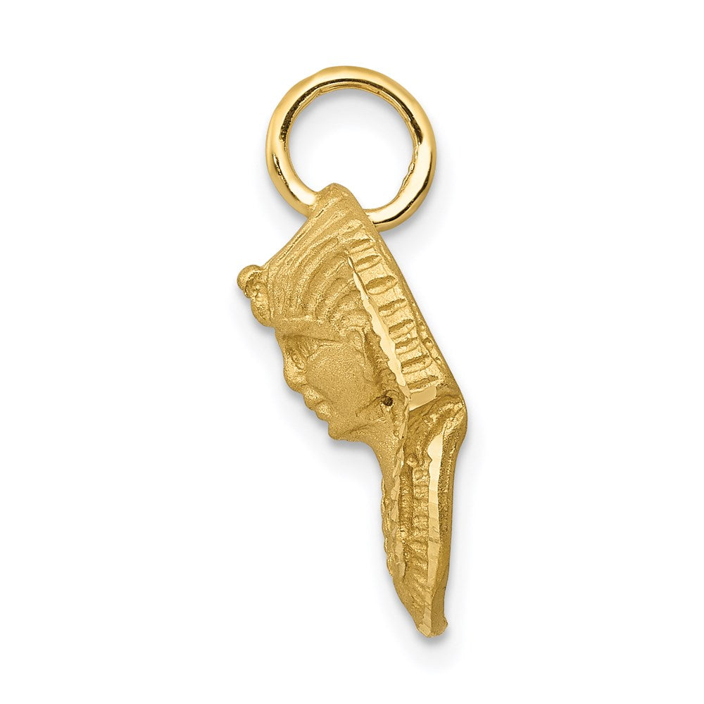 14k Satin D/C King Tut Charm