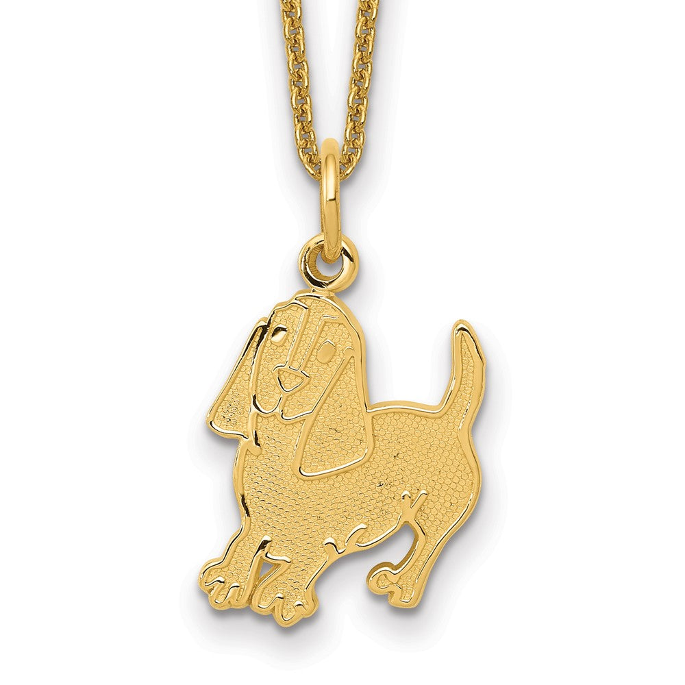 14k Dog Necklace