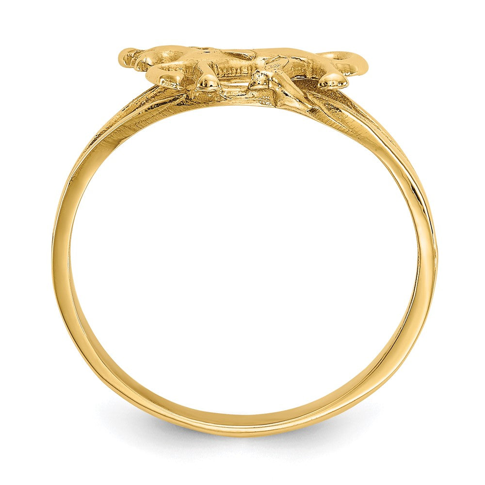 14k Polished Horse Ring