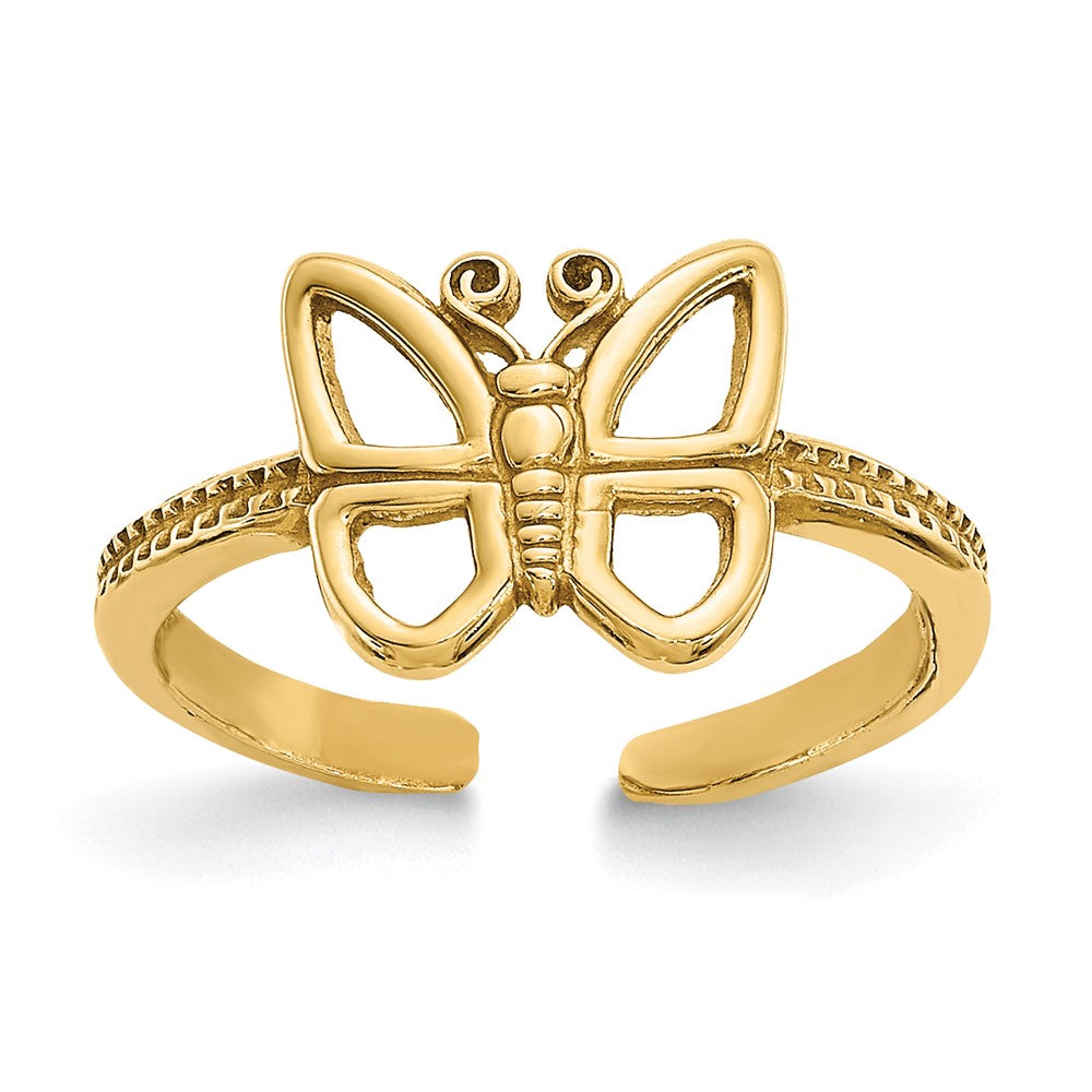 14K Butterfly Toe Ring