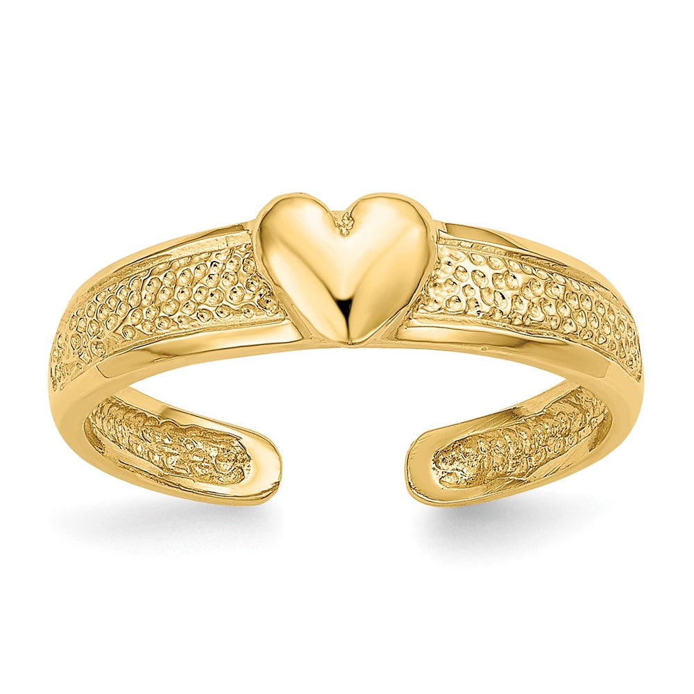 14k Heart Toe Ring