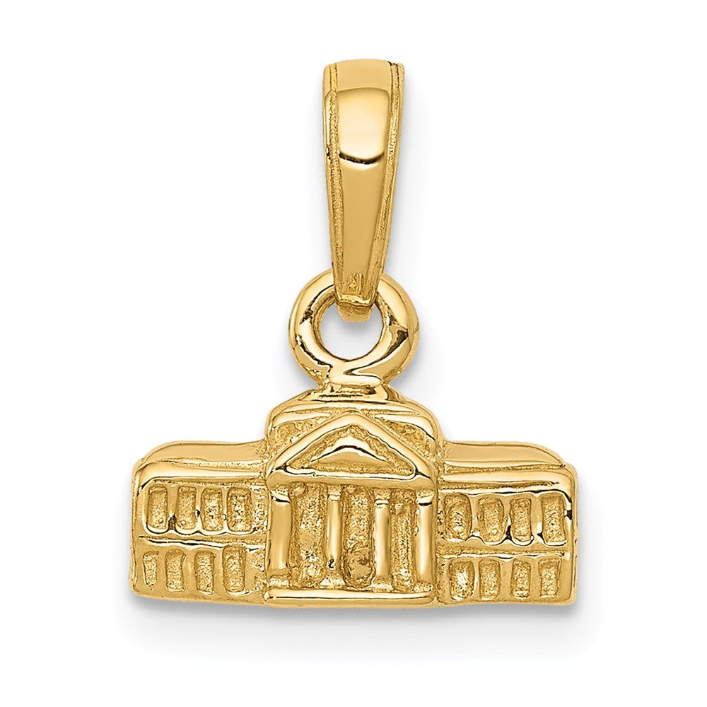 14k 3D White House Pendant