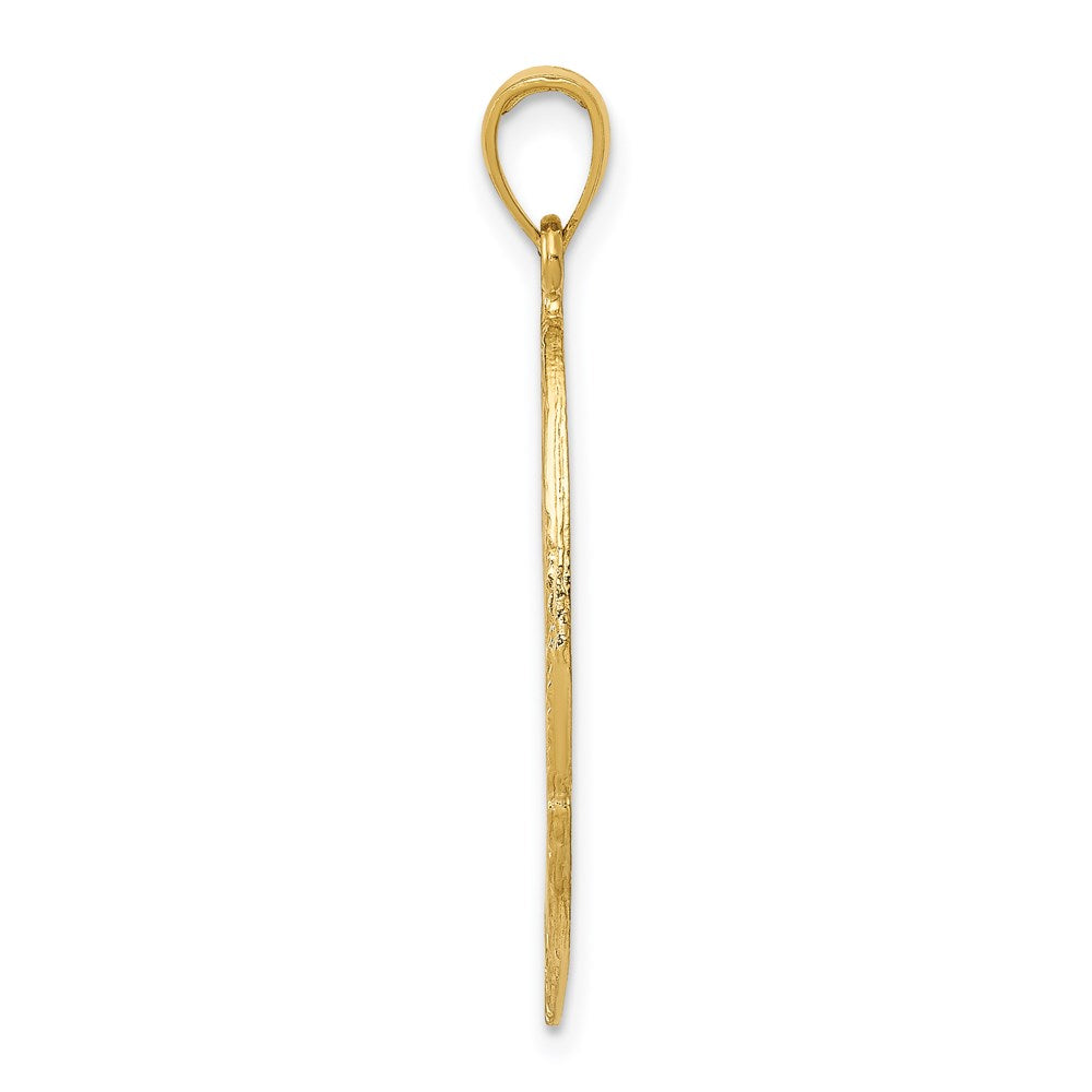 14k Large Badge with Engravable Area Pendant