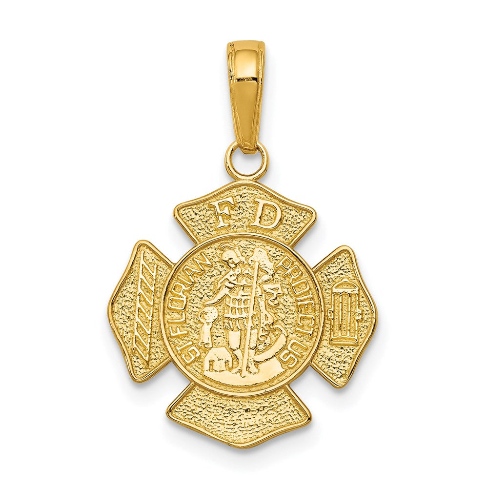 14k Small St. Florian Badge Pendant