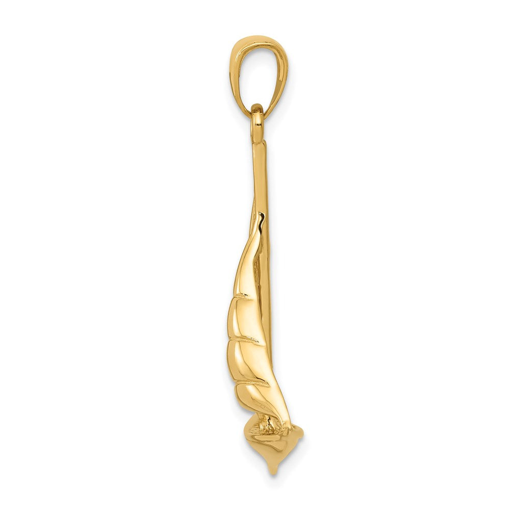 14k Polished Sailboat Pendant