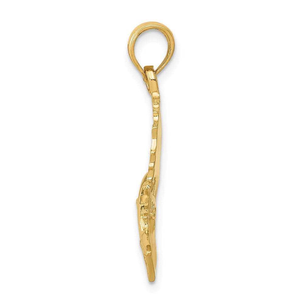 14k Polished Sailfish Pendant