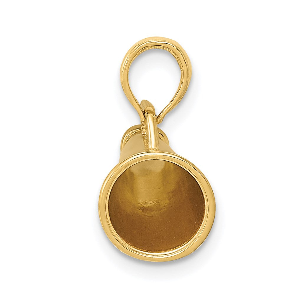 14k Polished 3-D Small Megaphone Pendant