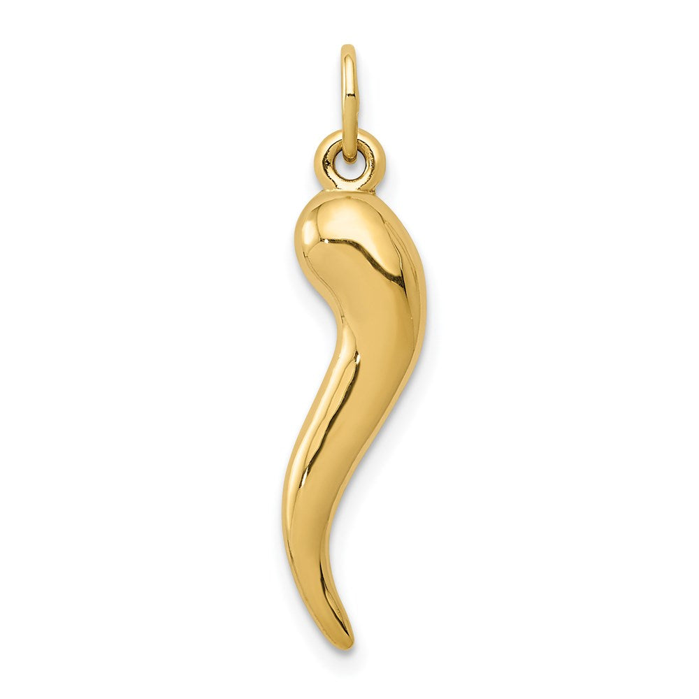 14k 3D Italian Horn Charm