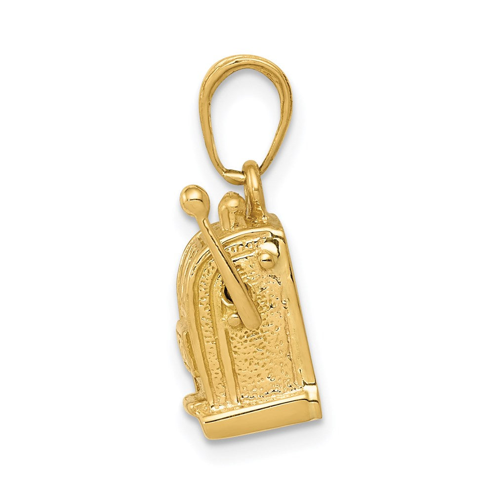 14k 3-D Moveable Slot Machine Pendant