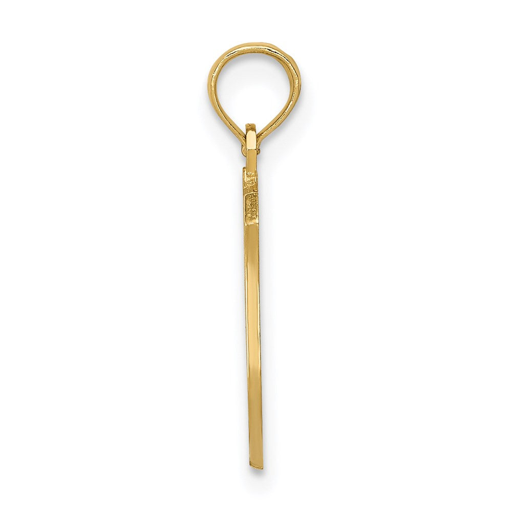 14k POLICE Badge with Engravable Area Pendant