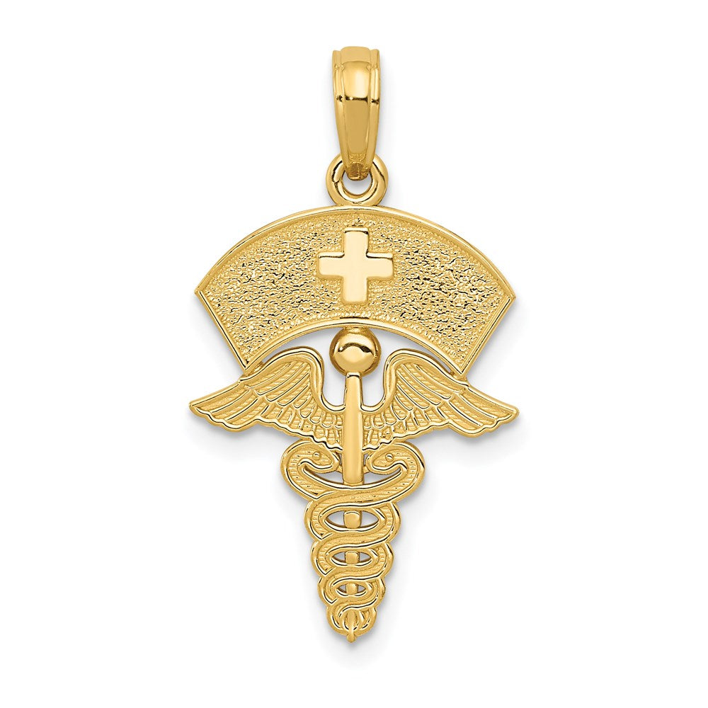 14k Caduceus w/Nurses Cap Pendant