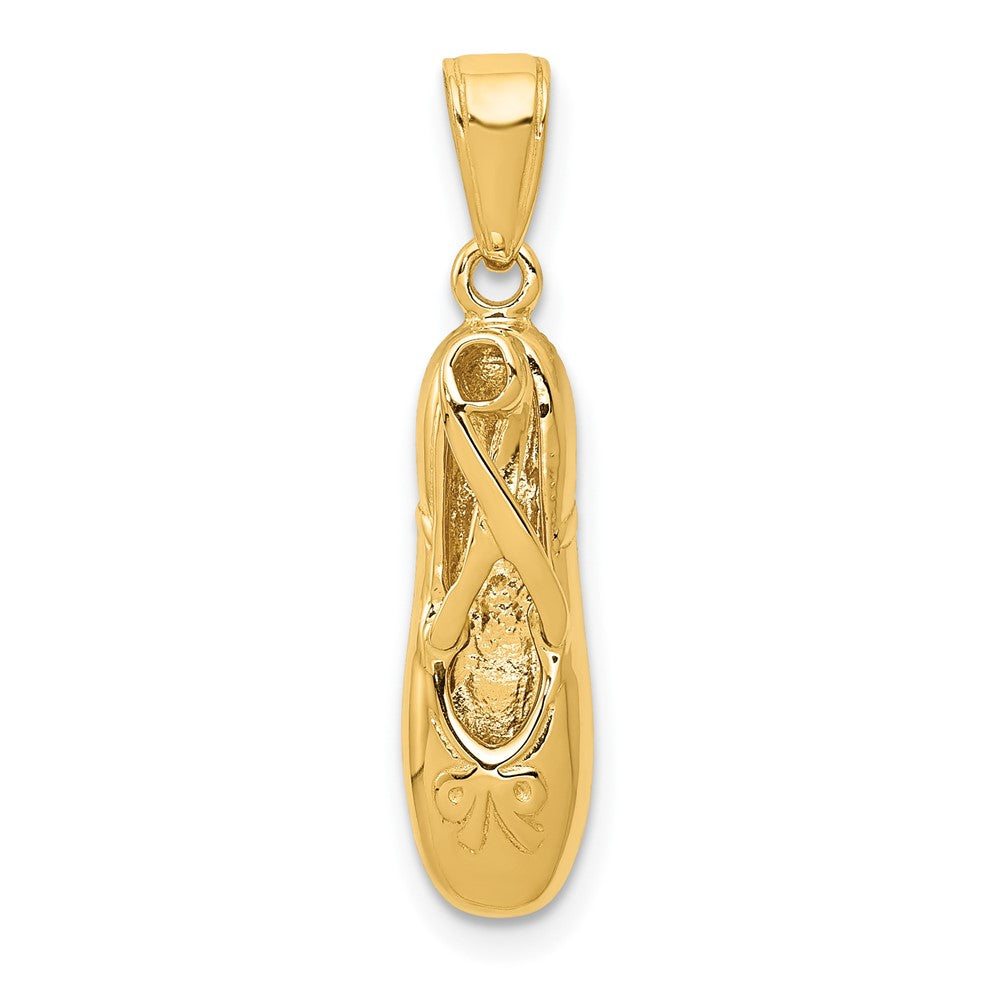 14k 3-D Ballet Slipper Pendant