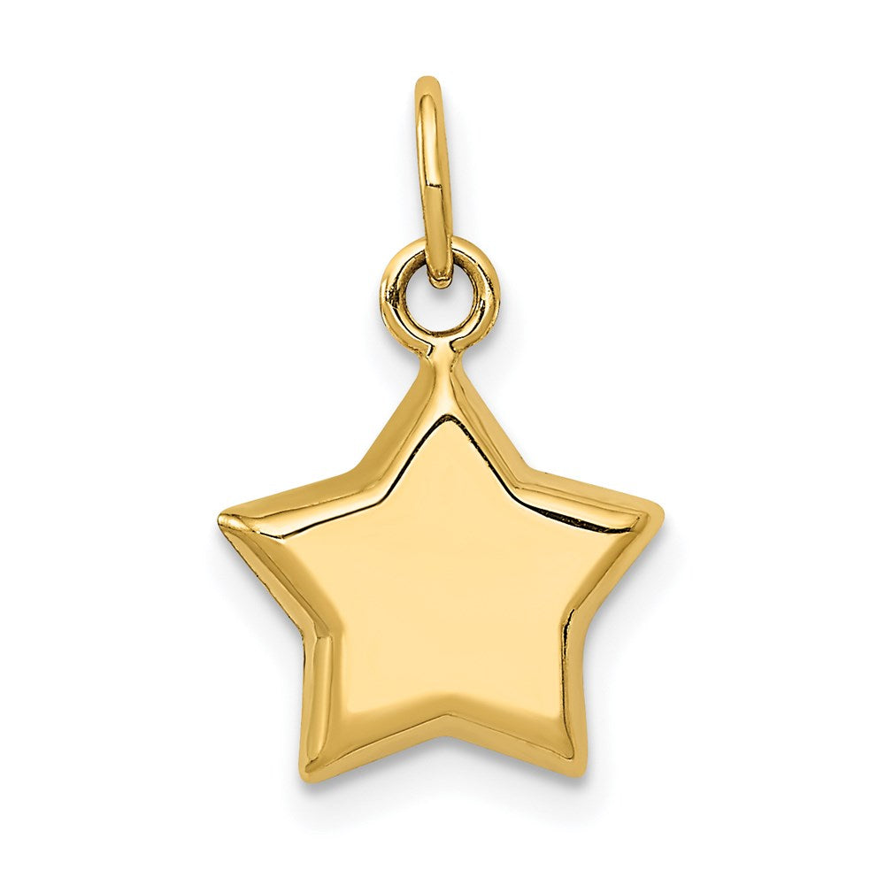 14k 3-D Puffed Star Charm