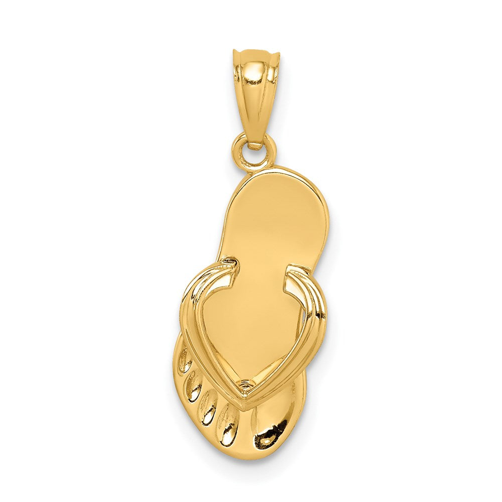 14k 3D Flip Flop Pendant